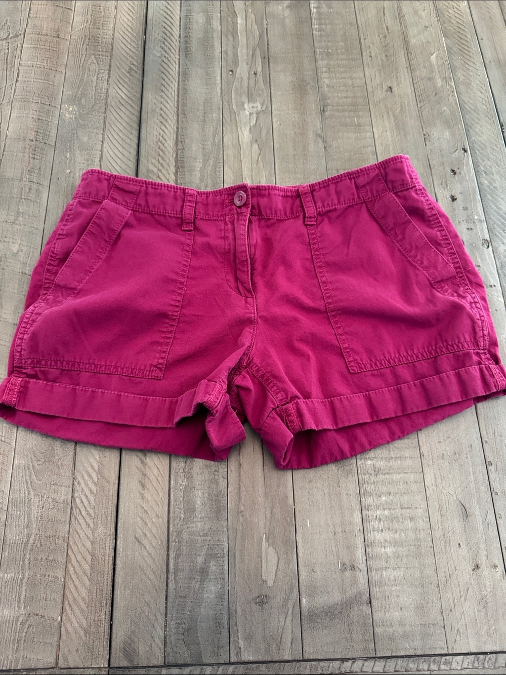 LOFT Fuchsia Cargo Shorts